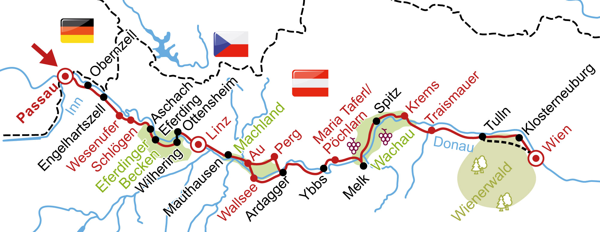 korte 2026©Donau Touristik