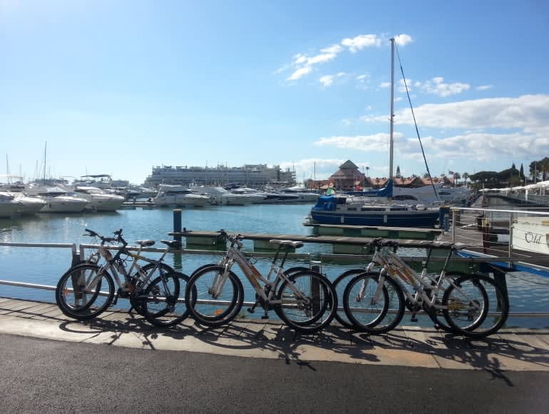 Port de plaisance, vélos et bateaux de Vilamoura