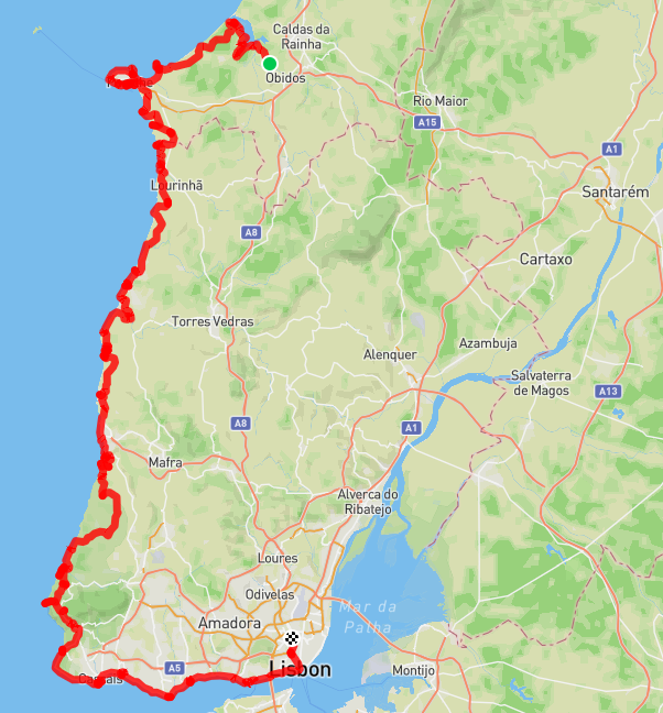 rotta atlantica mappa