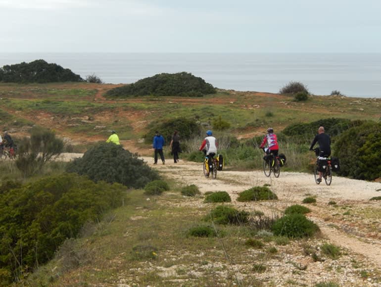 Passeio de bicicleta em grupo na natureza, explore férias em bicicleta em Lisboa | MegaSport Travel